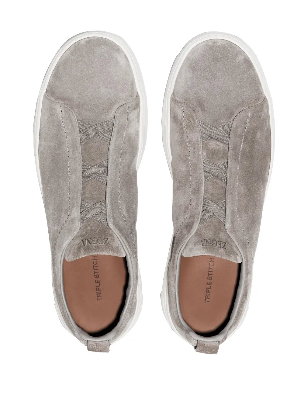 Zegna Triple Stitch Suede Sneakers