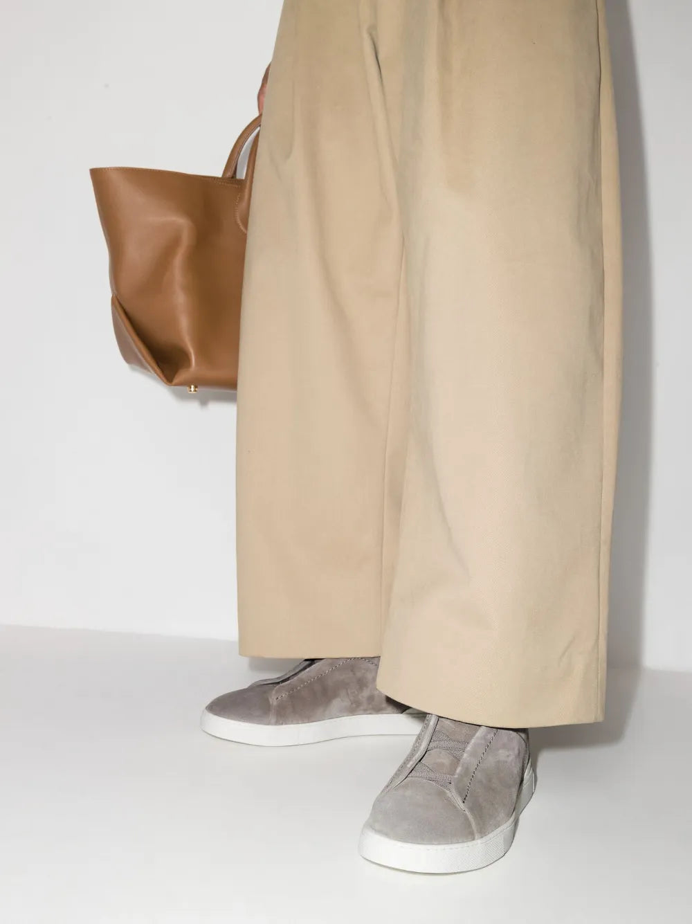 Zegna Triple Stitch Suede Sneakers