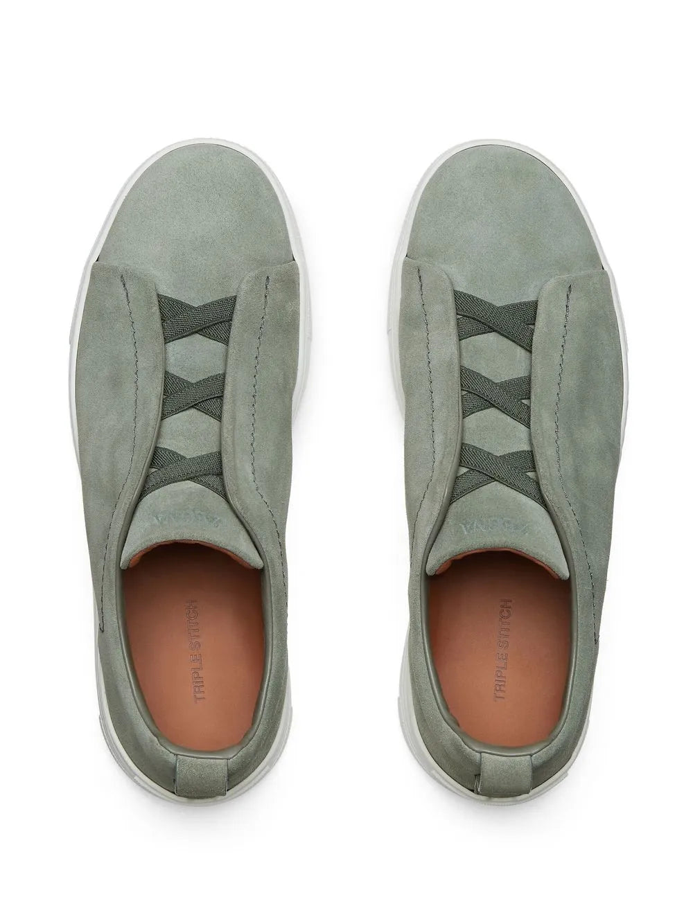 Zegna Triple Stitch Suede Sneakers