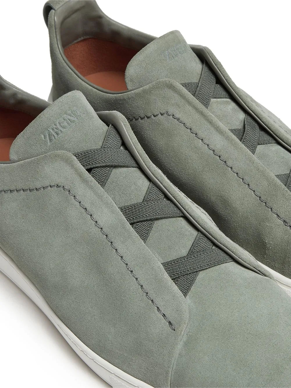 Zegna Triple Stitch Suede Sneakers