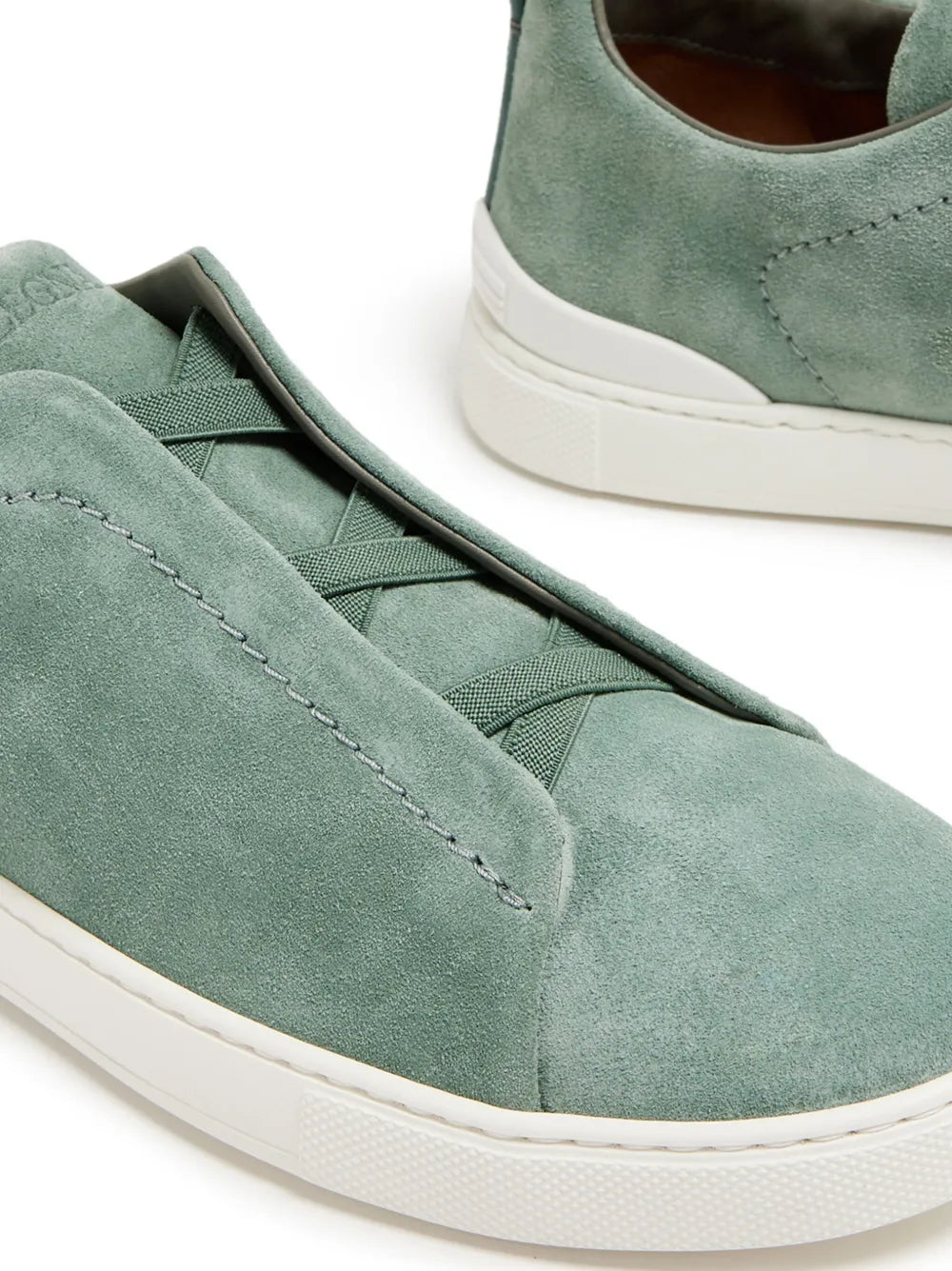 Zegna Triple Stitch Suede Sneakers